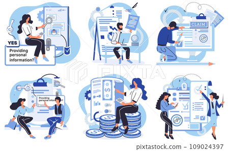 Income reporting vector illustration. Success stems from thoughtful financial planning Development initiatives rely on financial resources The income reporting concept simplifies complex data 109024397