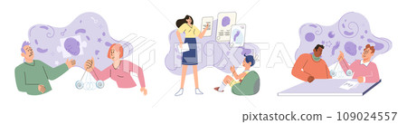 Hypnosis vector illustration. The hypnotic state allows for exploration subconscious mind Hypnosis serves as aid in enhancing mental and emotional well-being The concept hypnosis helps individuals 109024557