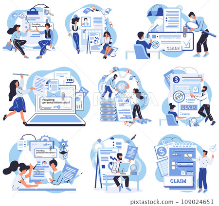 Financial audit vector illustration. The financial audit concept underscores importance data accuracy, minimizing errors Reviews financial reports support informed decision-making, aiding in strategy 109024651