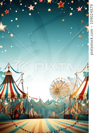 This stock photo features a lively carnival scene in the background 109024879