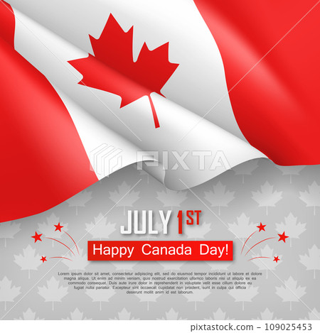 Happy Canada Day 1st of July greeting card Happy Canada Day 1st of July greeting card 109025453