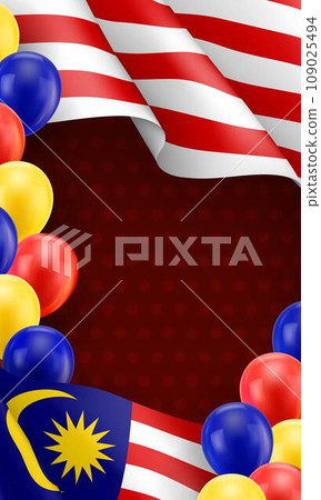 Malaysian patriotic banner with space Malaysian patriotic banner with space 109025494