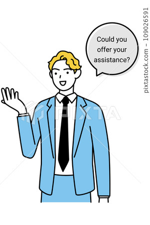 English conversation, American man in suit asking for work in English English conversation, American man in suit asking for work in English 109026591
