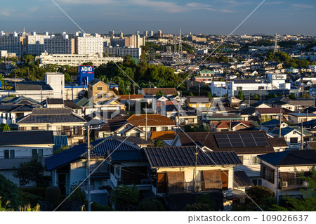 [神奈川縣]住宅區/橫濱市郊區的清晨風景 109026637