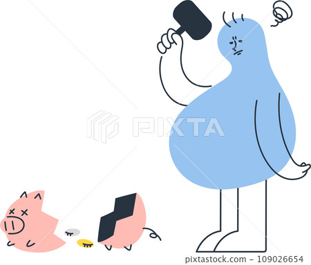 一個缺錢的男人的插圖 一個缺錢的男人的插圖 109026654