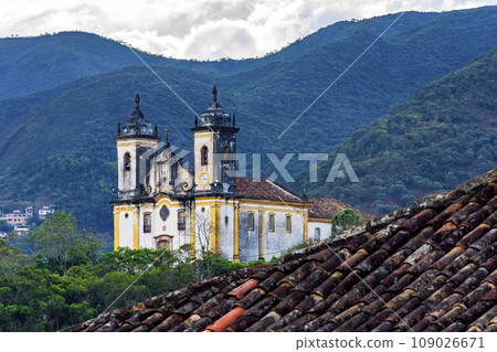 Baroque church among the mountains Baroque church among the mountains 109026671