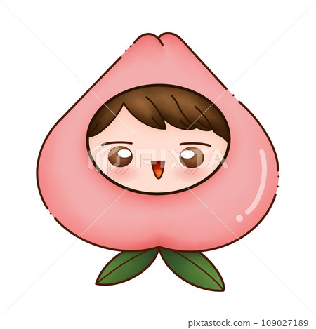 boy with peach boy with peach 109027189