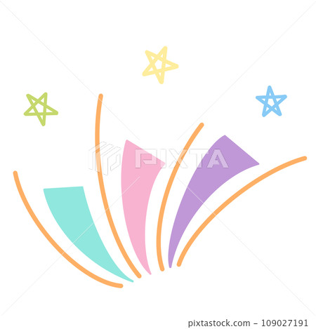 colorful star with firework colorful star with firework 109027191