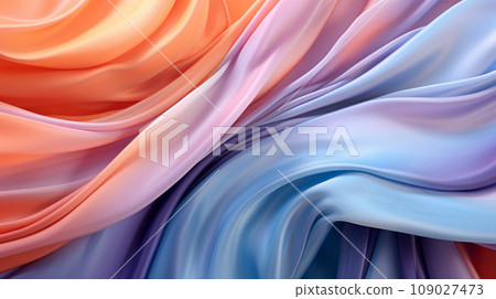 Colored silk drapery fabric background Colored silk drapery fabric background 109027473