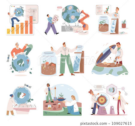 Earth care. Vector illustration. Climate change calls for immediate action to preserve Earths biodiversity Saving planet requires sustainable practices go beyond short term gains Environmental 109027615