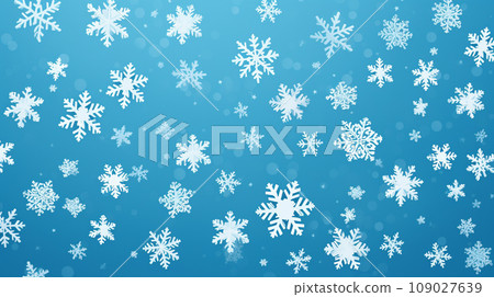 Snowflakes blur winter background 109027639
