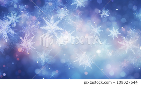 Snowflakes blur winter background Snowflakes blur winter background 109027644