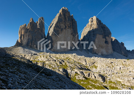 Picturesque view of Three peaks of Lavaredo situated in Italy Picturesque view of Three peaks of Lavaredo situated in Italy 109028108