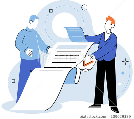 Paperwork. Vector illustration. The companys paperwork demands accuracy and precision The desk needs to be decluttered and scattered sheets paper organized Efficient financial management involves Paperwork. Vector illustration. The companys paperwork demands accuracy and precision The desk needs to be decluttered and scattered sheets paper organized Efficient financial management involves 109029329