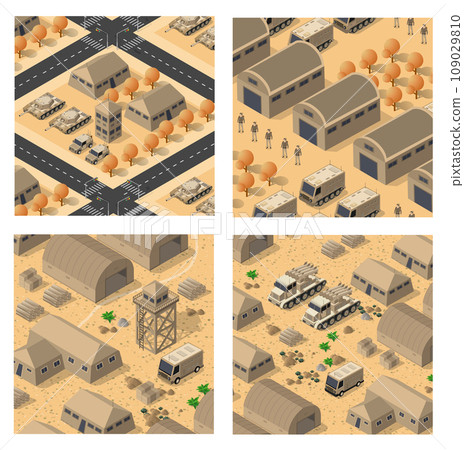 Module object element for building design army armed troop isometric armed 109029810