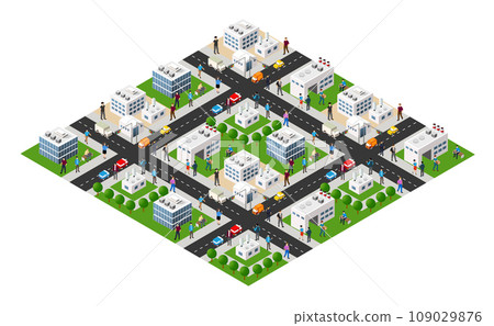 Architecture vector illustration city for business background 109029876