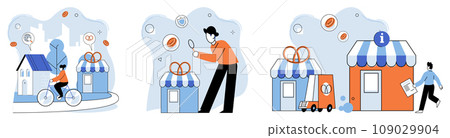 Small business. Vector illustration. Partnerships and collaborations can enhance capabilities and reach small businesses Small businesses contribute to employment opportunities and job creation Small business. Vector illustration. Partnerships and collaborations can enhance capabilities and reach small businesses Small businesses contribute to employment opportunities and job creation 109029904