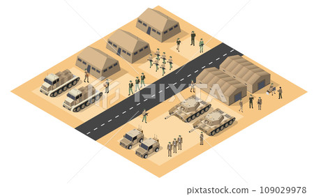 Module object element for building design army armed troop isometric armed military Module object element for building design army armed troop isometric armed military 109029978