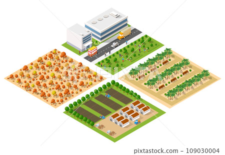 Isometric module area downtown to build a map of the city infrastructure Isometric module area downtown to build a map of the city infrastructure 109030004