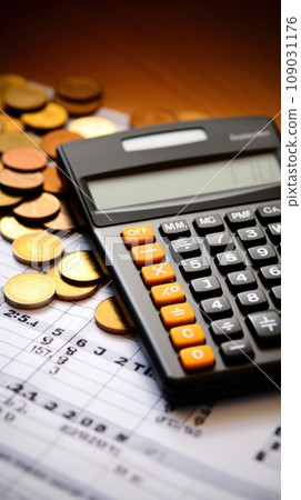 calculator and a pencil, representing math and problem-solving skills calculator and a pencil, representing math and problem-solving skills 109031176