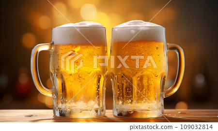 Two light beer mugs Two light beer mugs 109032814