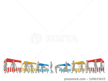 Food stalls and people 109033635