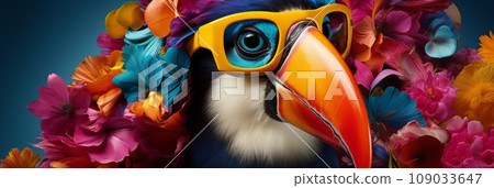 Fashionable bright toucan 109033647