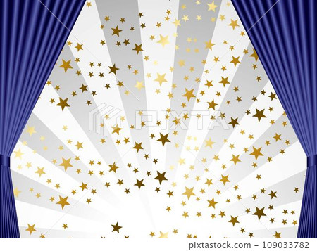 Curtains 13 open, silver halo, stars Curtains 13 open, silver halo, stars 109033782