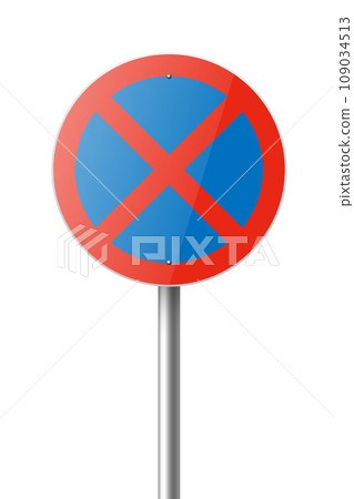 Vector Red and White Round Prohibition No Parking Sign Icon. Stop Traffic Sign Frame Closeup Isolated on a White Background. Traffic Road Plate, Sign Design Template, Front View Vector Red and White Round Prohibition No Parking Sign Icon. Stop Traffic Sign Frame Closeup Isolated on a White Background. Traffic Road Plate, Sign Design Template, Front View 109034513