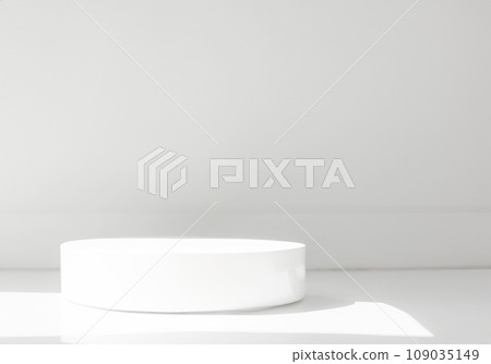 Photography studio background with simple white display stand 109035149