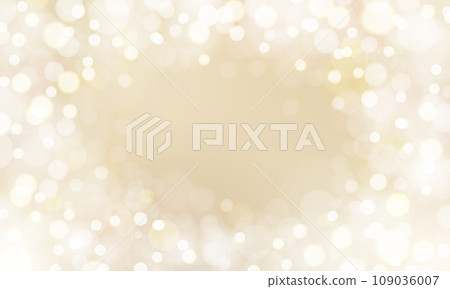 A beautiful gold background illustration with sparkling bokeh, perfect for Christmas, weddings, or a luxurious atmosphere. 109036007