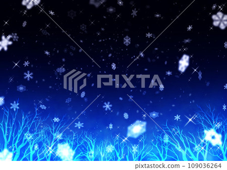 Background of falling snowflakes Christmas 109036264