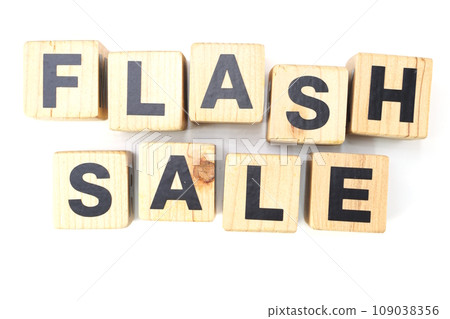 flash sale alphabet letters isolated on white background flash sale alphabet letters isolated on white background 109038356