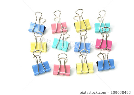 colorful clip isolated on white background colorful clip isolated on white background 109038493