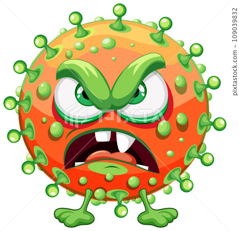 Bacteria Germ Virus Monster Cartoon Character Bacteria Germ Virus Monster Cartoon Character 109039832