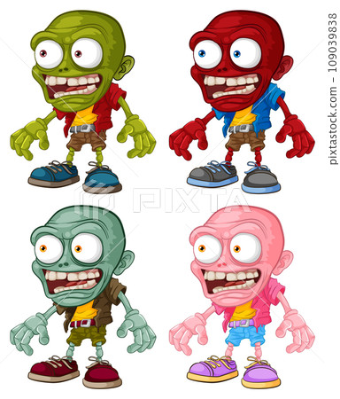 Creepy Scary Zombie Monster Man Cartoon Illustration Creepy Scary Zombie Monster Man Cartoon Illustration 109039838