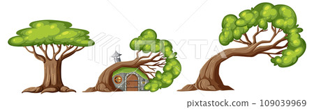 Enchanting Set of Trees and Hobbit Tree House 109039969