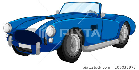 Vintage Blue Convertible Car Vintage Blue Convertible Car 109039973
