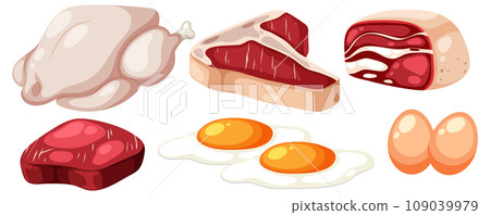 Assorted Protein Foods for a Healthy Diet Assorted Protein Foods for a Healthy Diet 109039979