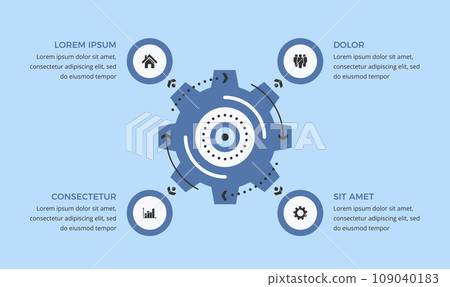 Infographic Template with Gear Infographic Template with Gear 109040183