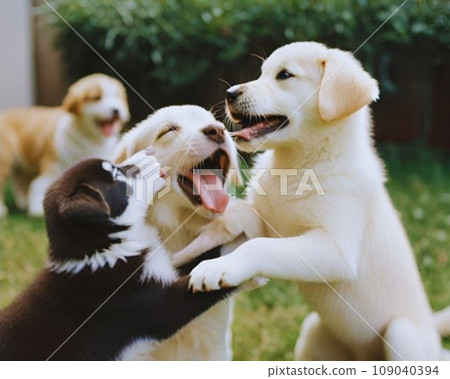 cute puppies are playing cute puppies are playing 109040394