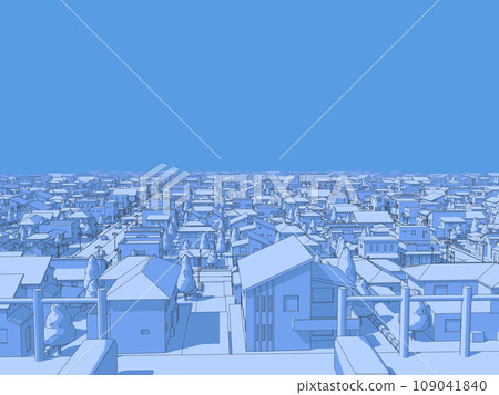 Residential area CG residential streetscape landscape background monotonous color 109041840
