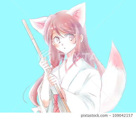 Image of a girl who is a fox god's messenger: Broom Image of a girl who is a fox god's messenger: Broom 109042157