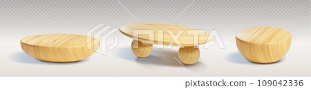 3d wooden hemisphere podium stage for display set 3d wooden hemisphere podium stage for display set 109042336