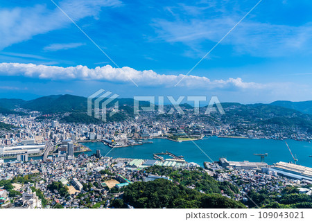 View from Mt. Inasa Observation Deck Nagasaki cityscape [Nagasaki City] 109043021