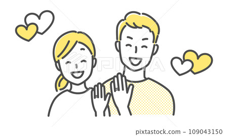 engaged man and woman 109043150