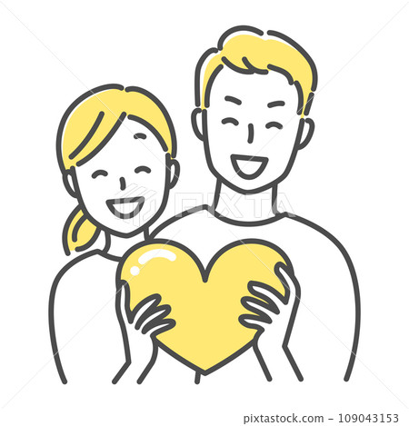 A couple with a heart 109043153