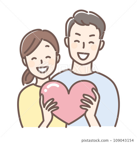 A couple with a heart 109043154
