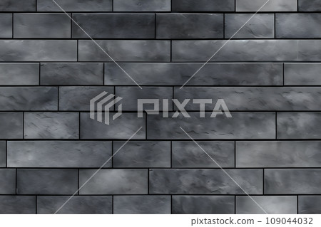 Background of black old vintage brick wall seamless pattern. 109044032