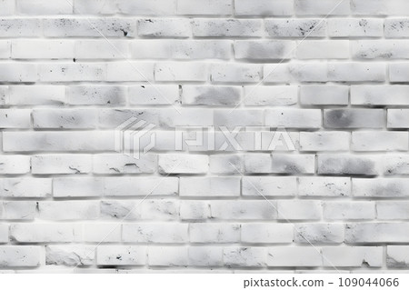 Background of white old vintage brick wall seamless pattern. 109044066